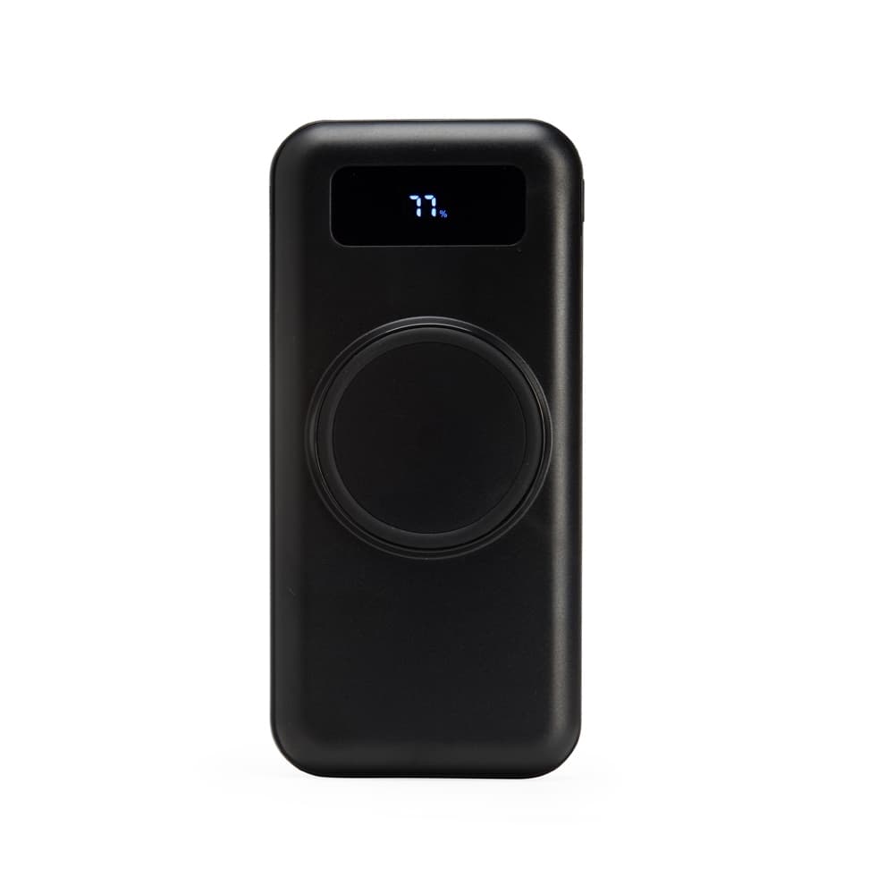 POWER BANK 10.000MAH COM CARREGAMENTO VIA INDUÇÃO OU VIA CABO